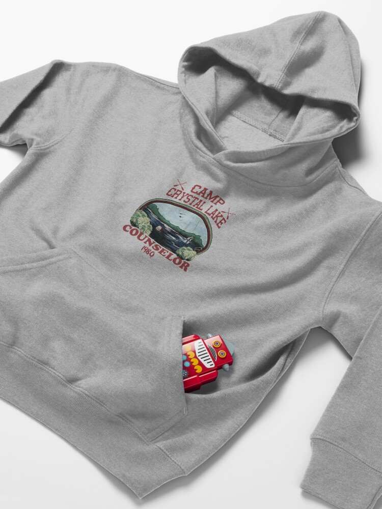 Alternate view of Camp Crystal Lake Counselor Kids Pullover Hoodie