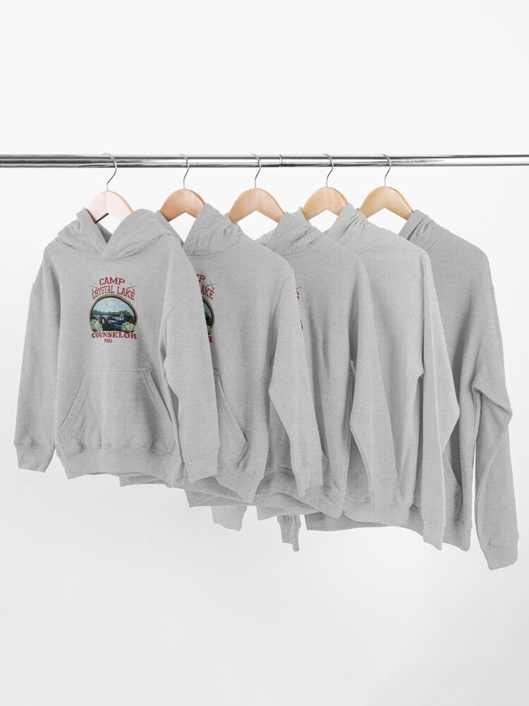Alternate view of Camp Crystal Lake Counselor Kids Pullover Hoodie