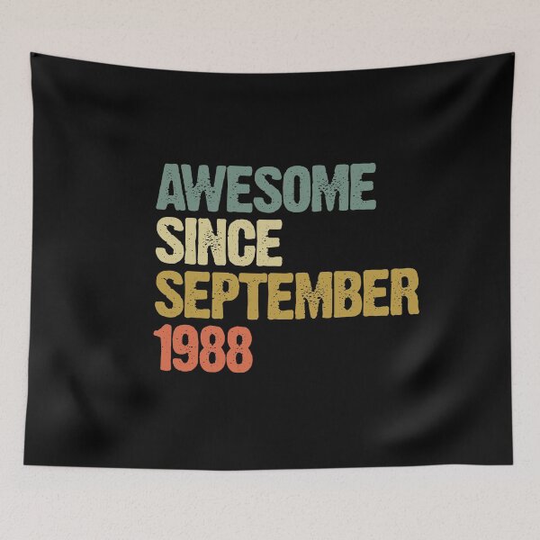 Item preview, Awesome Since September 1988 32nd Birthday Gift designed and sold by vomaria.