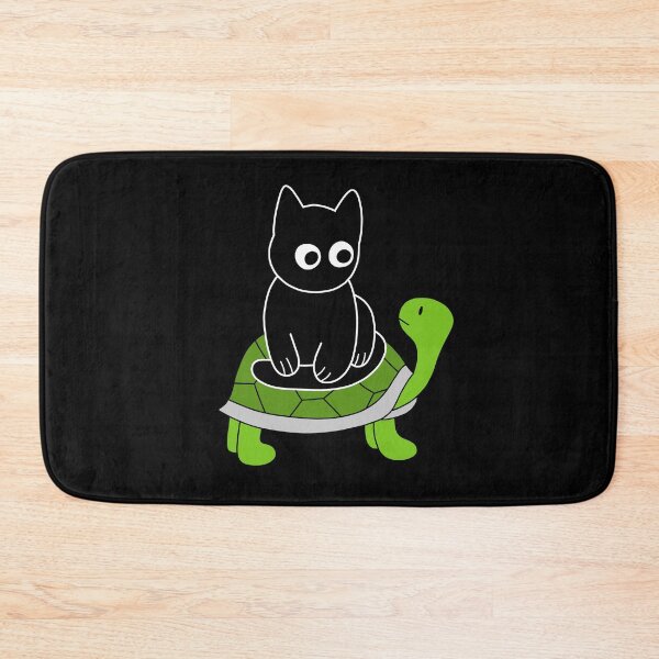 Item preview, Black Cat Riding on Green Turtle  designed and sold by palaco210.