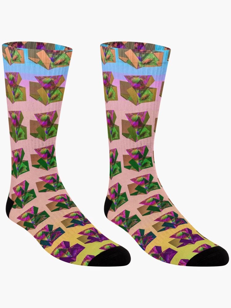 Thumbnail 3 of 5, Socks, Triangular Pattern designed and sold by SandyMoulder.