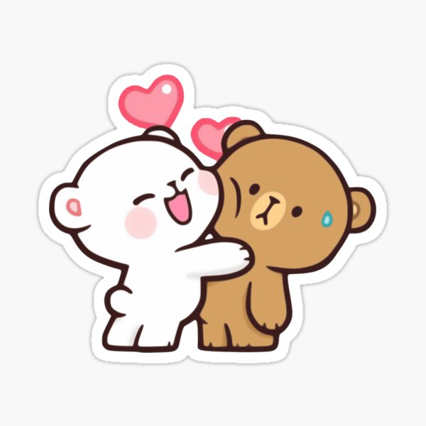 Bear Love Glossy Sticker