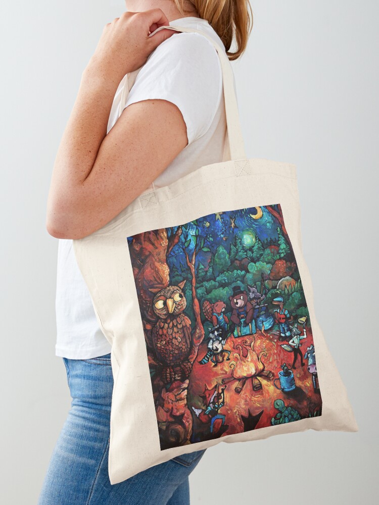 Thumbnail 1 of 5, Tote Bag, "Deep Woods Jam" by Chad Elliott designed and sold by Wildermans.