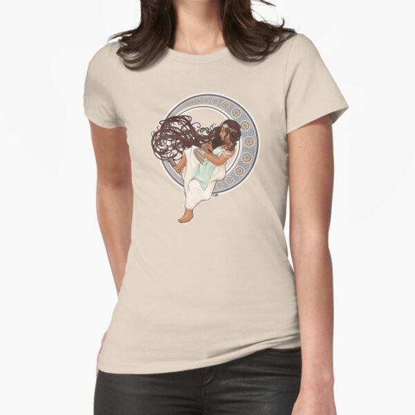 Steampunk Mucha Girl Fitted T-Shirt