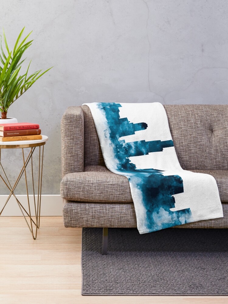 "Chicago Skyline" Throw Blanket by MonnPrint Redbubble