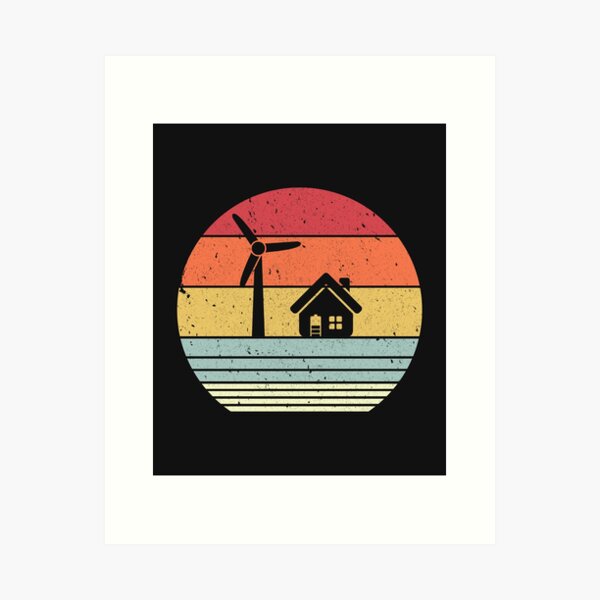 Item preview, Climate Change Print. Retro Style Renewable Energy Graphic designed and sold by PackAPunch.