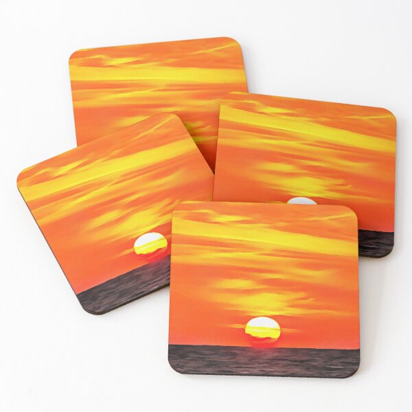 Item preview, Artistic Orange Aegean Sunset Akyaka  designed and sold by taiche.