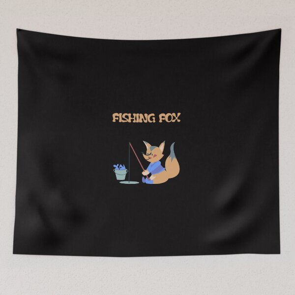 Item preview, The fishing fox fishes fish designed and sold by Imutobi.
