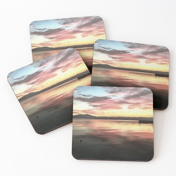 Item preview, Sunset Reflected On Water Koycegiz Lake Painting designed and sold by taiche.
