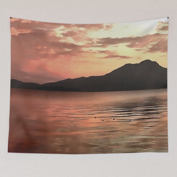 Item preview, Dramatic Sunset At Koycegiz Landscape Art designed and sold by taiche.