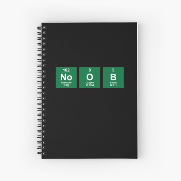 8 Bit Noob Spiral Notebook By Bluerockdesigns Redbubble - nobelium roblox