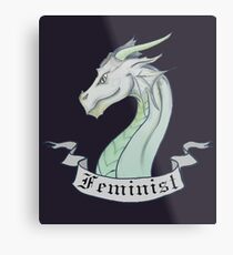 FEMINIST - Light Dragon Metal Print