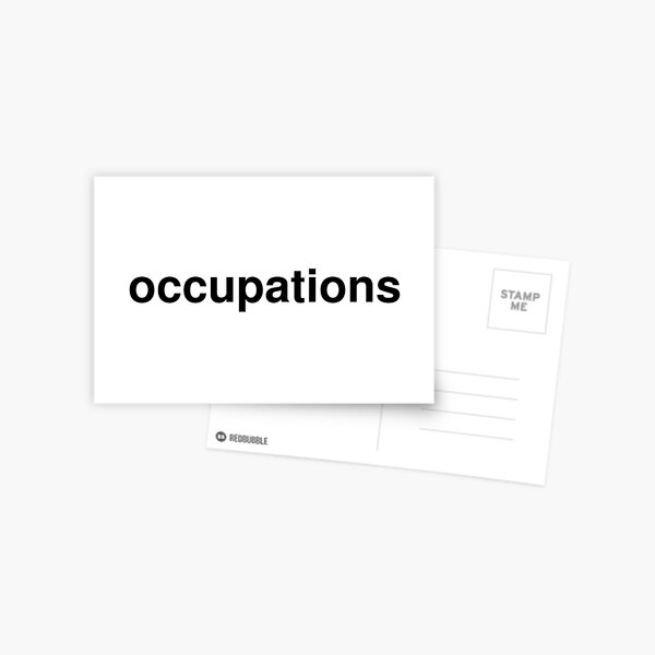 occupations Postcard