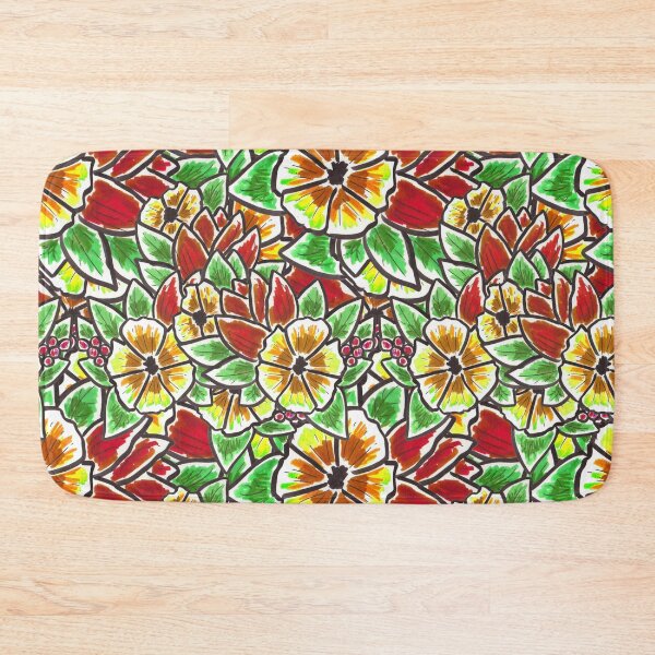Item preview, FLOWERS COLORFUL ECOLINE designed and sold by SaraPatterns.
