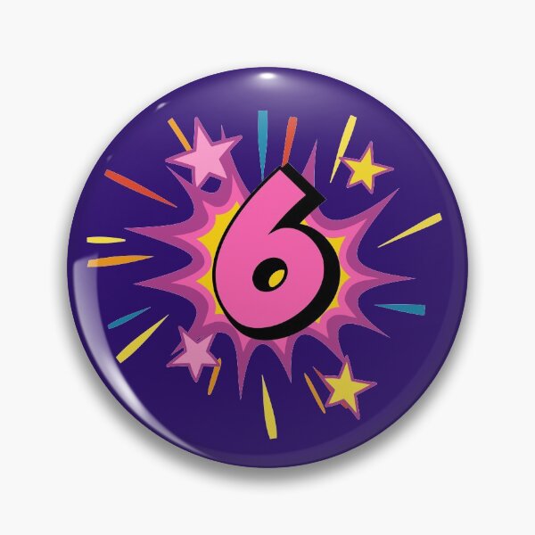Item preview, 6 years old cute design with big number six for 6th Birthday for girls and boys designed and sold by alenaz.