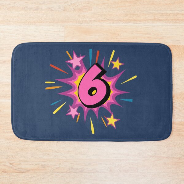 Item preview, 6 years old cute design with big number six for 6th Birthday for girls and boys designed and sold by alenaz.
