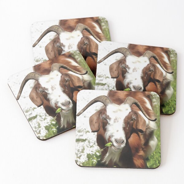 Item preview, Whimsical Artistic Portrait Of A Goat Grazing designed and sold by taiche.