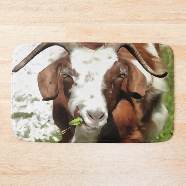 Item preview, Whimsical Artistic Portrait Of A Goat Grazing designed and sold by taiche.
