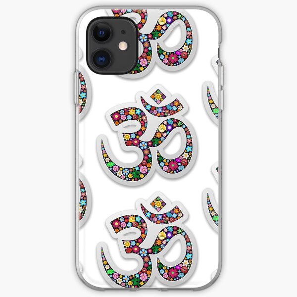 Namaste Floral Yoga Symbol iPhone Soft Case