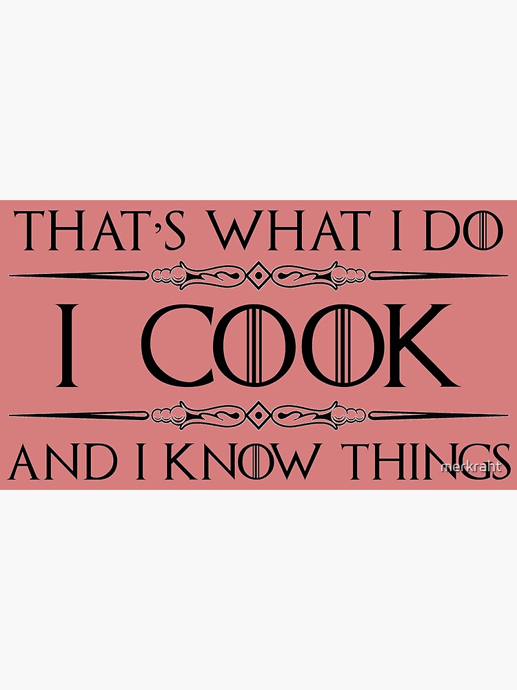 Cooking Gifts for Cooks & Chefs - I Cook and I Know Things Funny Gift Ideas  for Chef & Cooking Lovers Whether Restaurant of Home Cooker Zipper Pouch  for Sale by merkraht