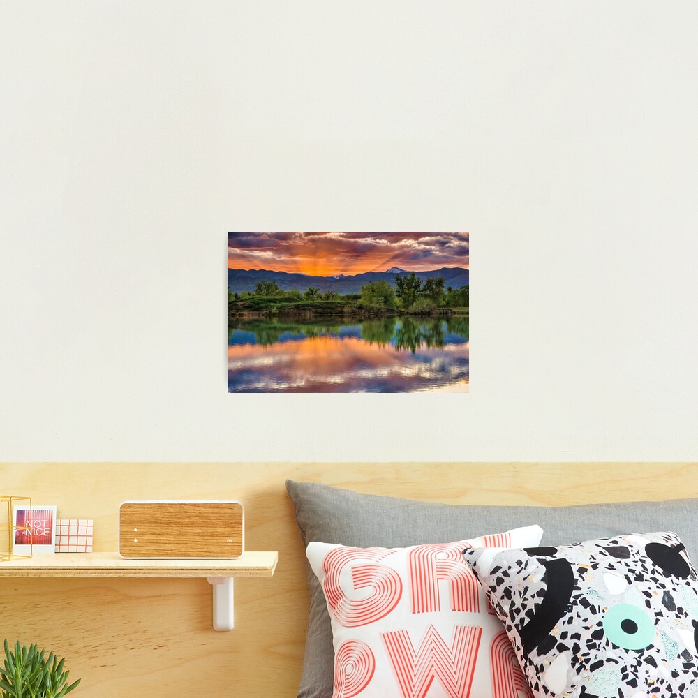 Sunset Sawhill Ponds Paintbrush Photographic Print