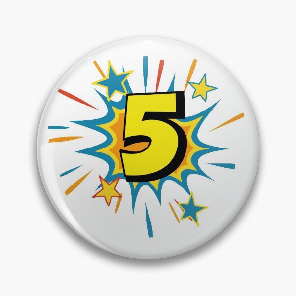 Item preview, 5 years old cute design with big yellow number five for 5th Birthday for girls and boys designed and sold by alenaz.