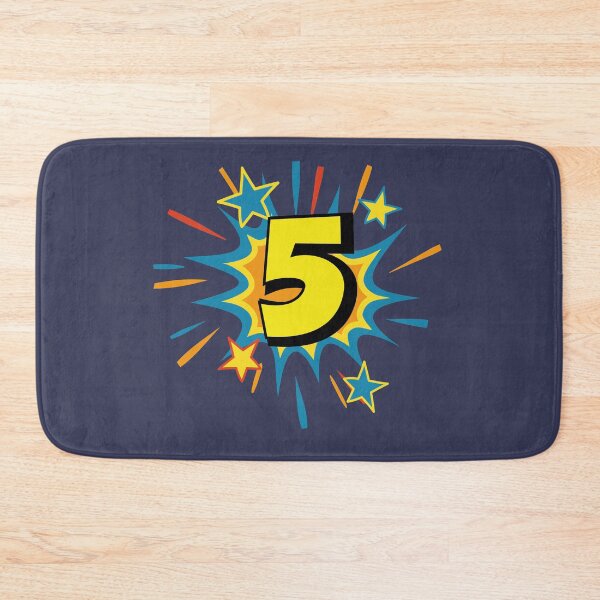 Item preview, 5 years old cute design with big yellow number five for 5th Birthday for girls and boys designed and sold by alenaz.