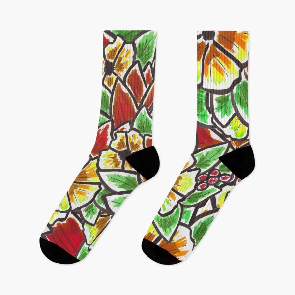Item preview, FLOWERS COLORFUL ECOLINE designed and sold by SaraPatterns.