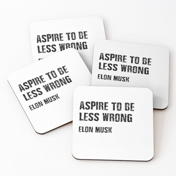 Item preview, Motivational Quote - Aspire to be Less Wrong designed and sold by Unique Egg.