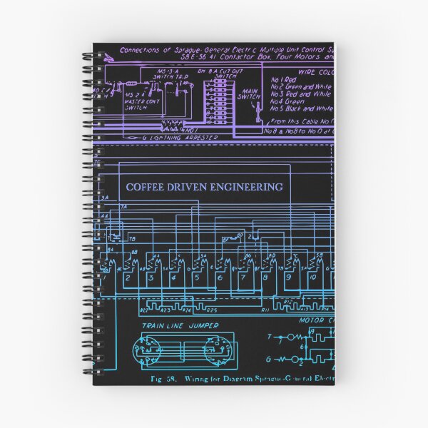 Item preview, Vaporwave Coffee Driven Engineering Train Systems Circuit Blueprint Diagram designed and sold by WetdryvacRB01.