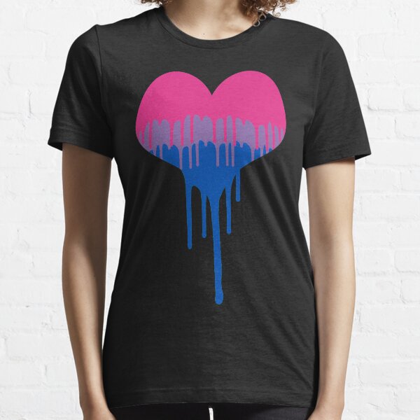 Bisexual Pride Drip Heart Essential T-Shirt