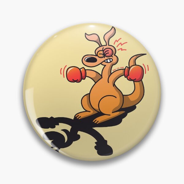Item preview, Boxing Kangaroo attacked by his own shadow! designed and sold by Zoo-co.