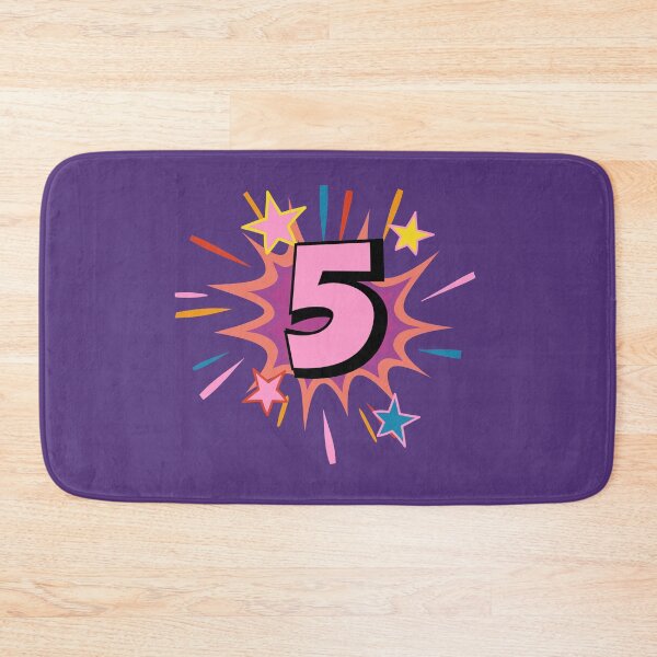 Item preview, 5 years old cute design with big pink number for 5th Birthday for girl designed and sold by alenaz.