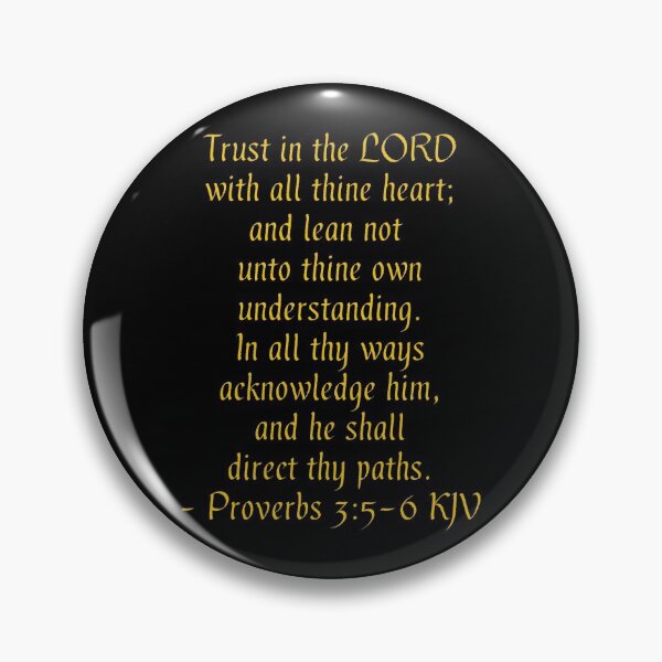 Item preview, Proverbs 3:5-6 KJV - Gold Gothic Print designed and sold by VerShirts.