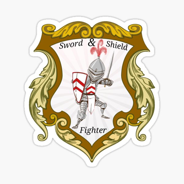 Sword and Shield Fighter Sticker