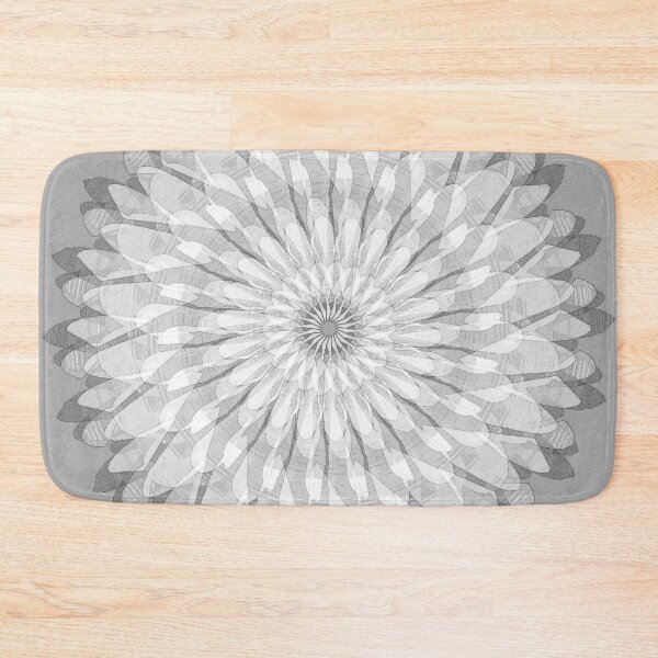 Item preview, White dahlia mandella monochrome pencil designed and sold by Ruth Ann Ventrello.