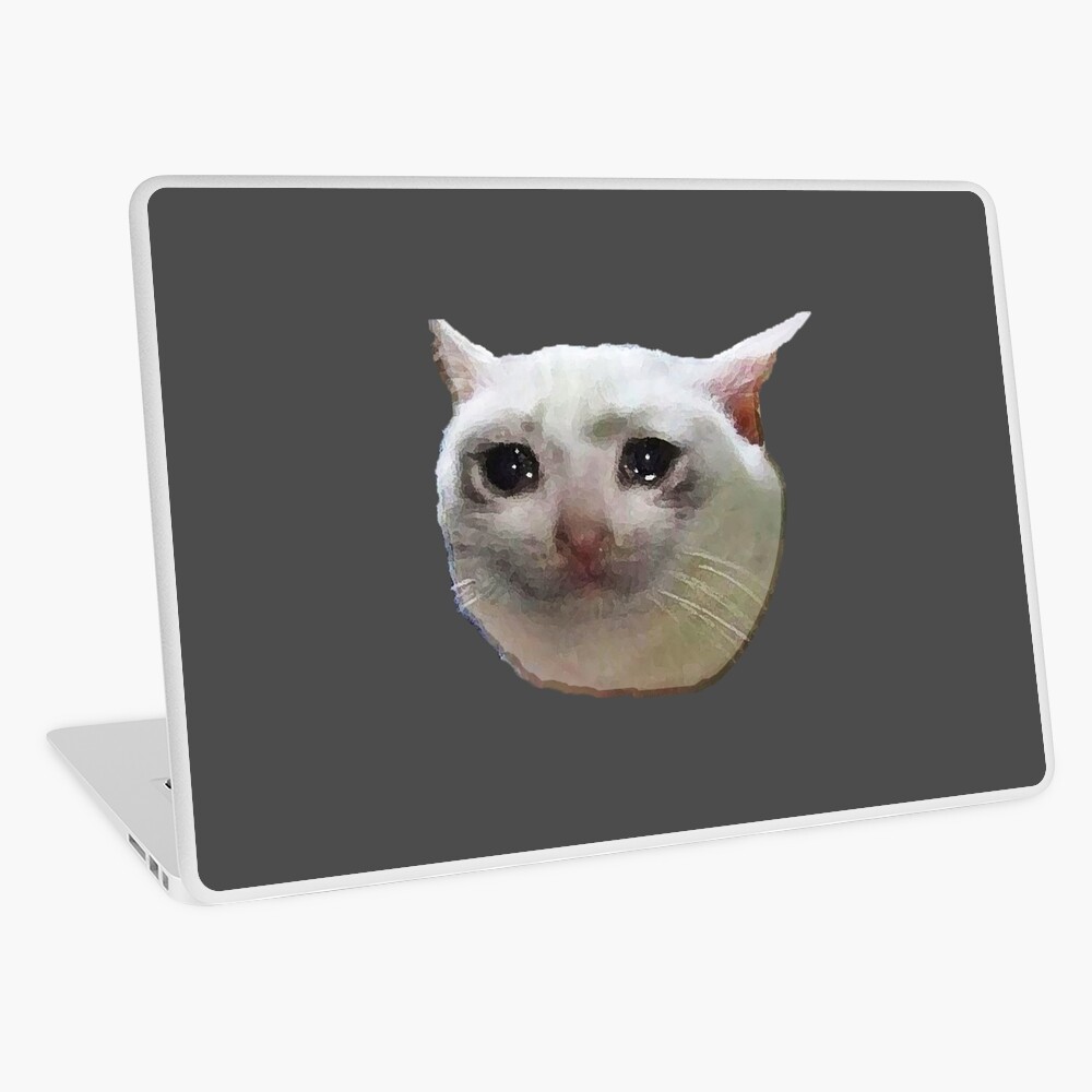 Coque Et Skin Adhesive Ipad Chat Blanc Qui Pleure Par Cleverjane Redbubble