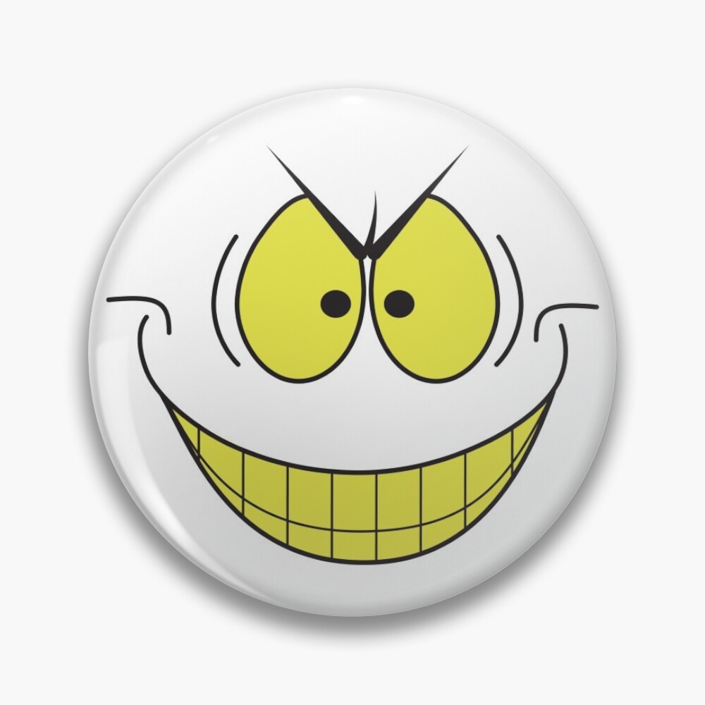 Sticker Creepy Cute Creature Monster with Sharp Teeth Smile