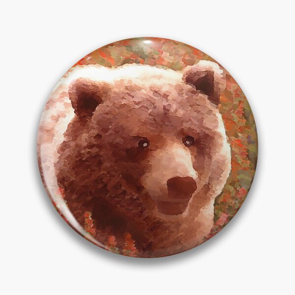 Item preview, Grizzly Bear Cub in Fireweed designed and sold by alpendesigns.