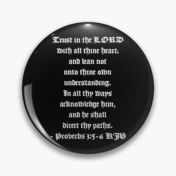 Item preview, Proverbs 3:5-6 KJV - AV 1611 Style White Print designed and sold by VerShirts.