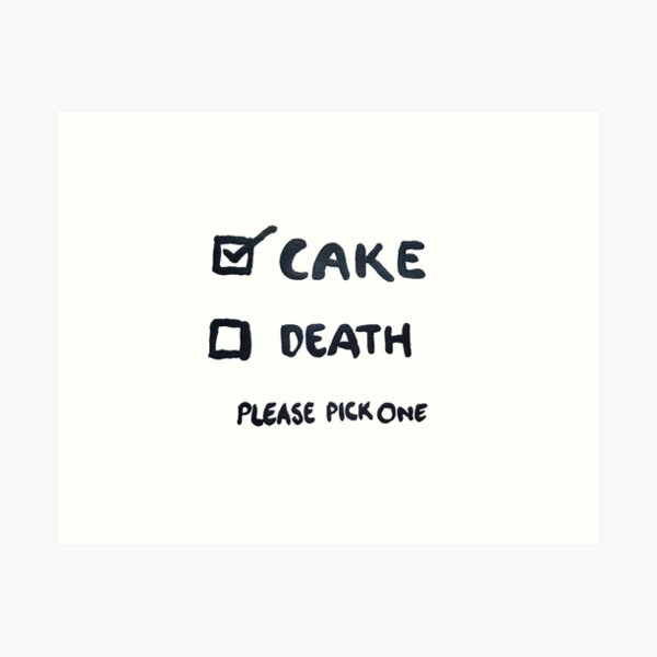 Item preview, Cake or Death tick boxes - cake please! designed and sold by TillaCrowne.