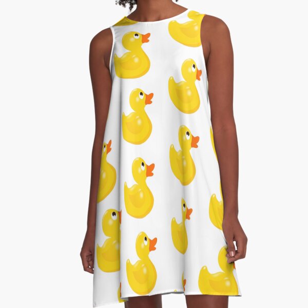 Rubber Duck, Yellow, Duck, Bath Duck. A-Line Dress