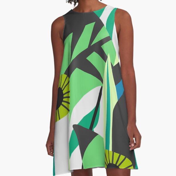 Fresh tropical decor A-Line Dress
