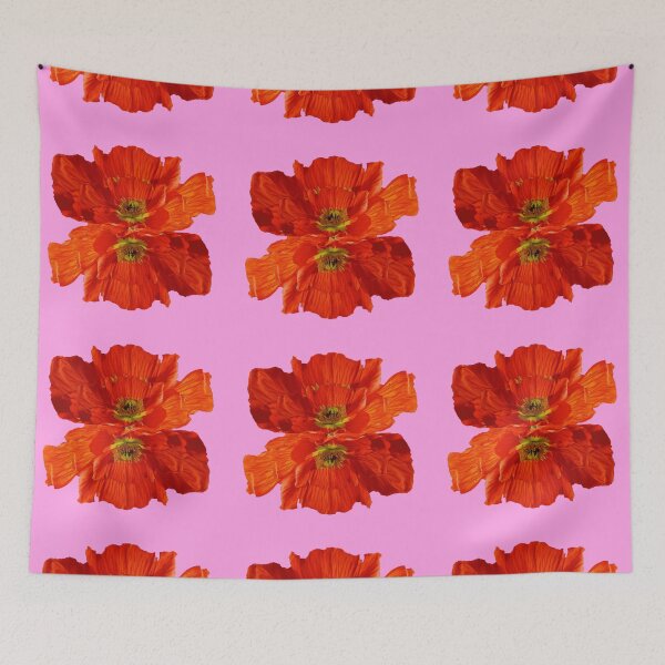 Item preview, Fuchsia pink color poppy flowers pattern art designed and sold by sharlesart.