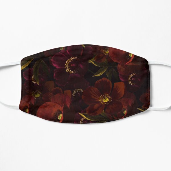 Poppies at night Flat Mask