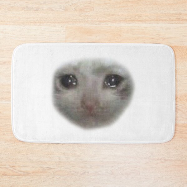 Item preview, crying teary eyed sad cat meme designed and sold by CleverJane.