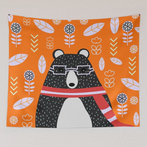 Item preview, Bear in floral rain designed and sold by cocodes.