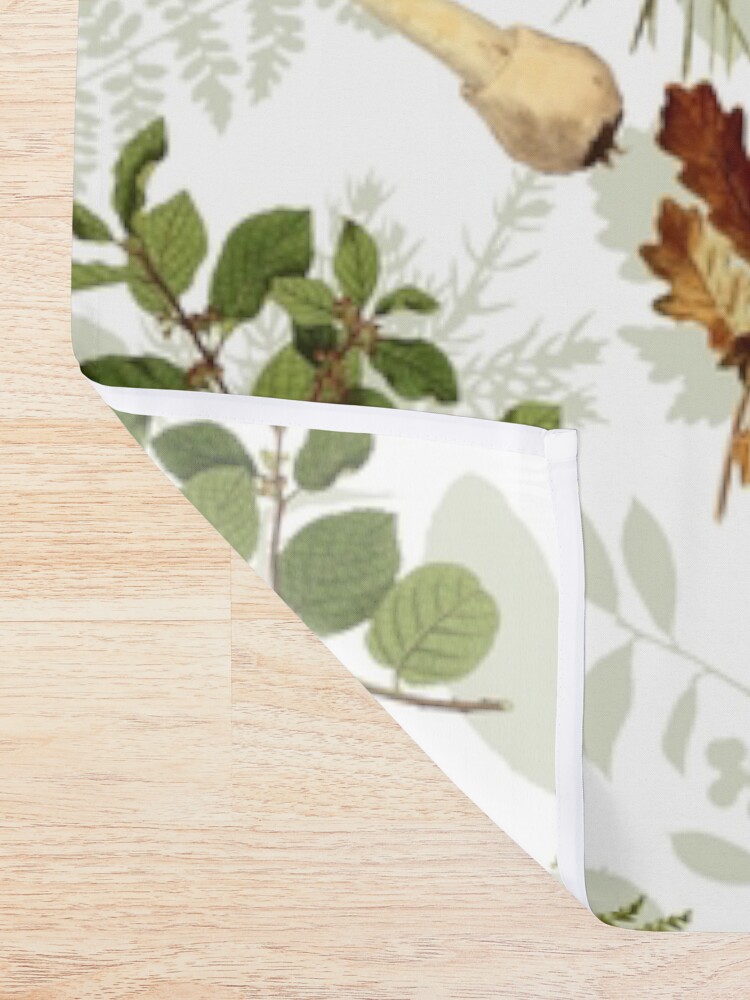 Alternate view of Thanksgiving Mushrooms Harvest - white Shower Curtain