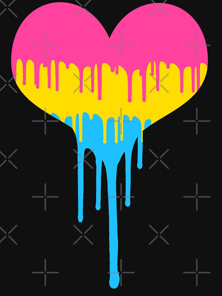 Pansexual Pride Drip Heart von Tigerparadise