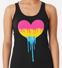 Pansexual Pride Drip Heart Women's Tank Top